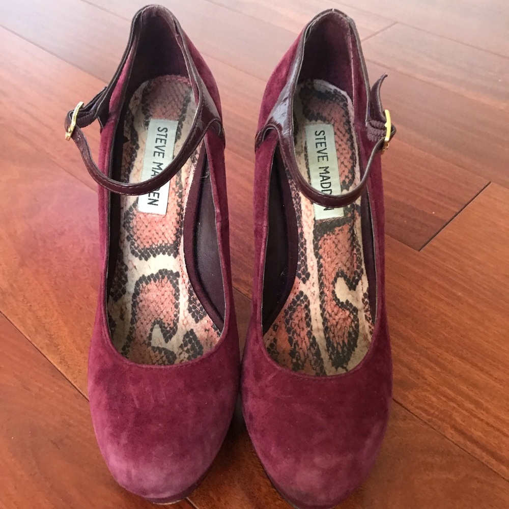 Steve Madden Becoming Maroon Heels